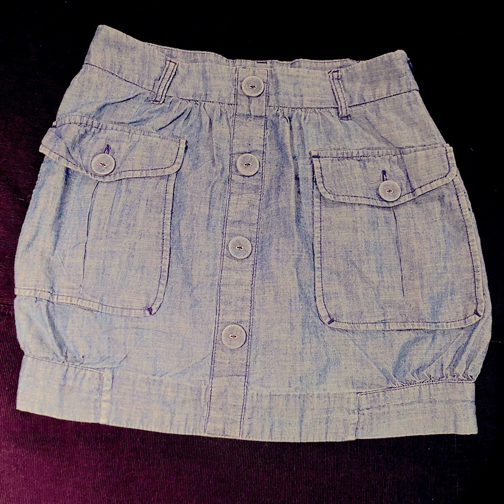 Zara Basic Denim Mini-Skirt